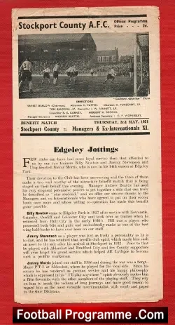 Stockport County v Football Managers 1951 – Sir Matt Busby
