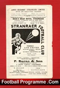 Stranraer v Ayr United 1963