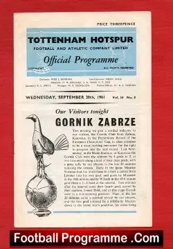 Tottenham Hotspur v Gornik Zabrze 1961 – Poland