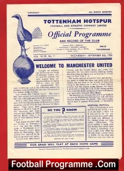 Tottenham Hotspur v Manchester United 1954