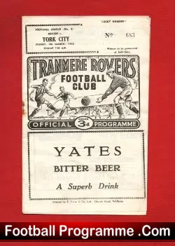 Tranmere Rovers v York City 1962 – 1960s
