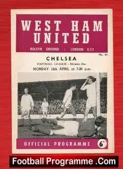 West Ham United v Chelsea 1965 - football programme