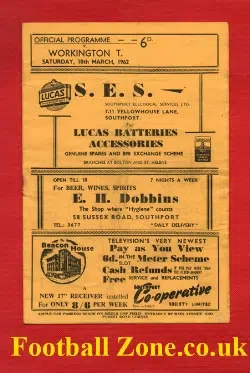 Workington v Southport 1962