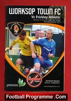 Worksop Town v Frickley Athletic 2009 – Signed Autographed + TS