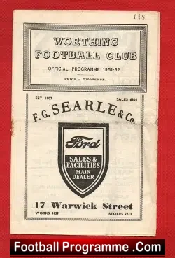 Worthing Town v Eastbourne 1952