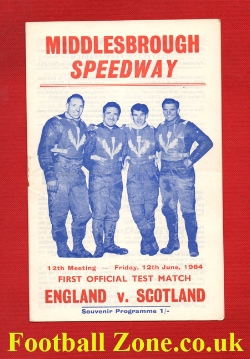 England Speedway v Scotland 1964 – at Middlesbrough