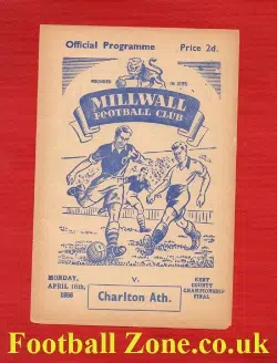 Millwall v Charlton Athletic 1956 - County Final Kent
