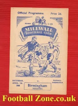 Millwall v Birmingham City 1956 - Reserves Match