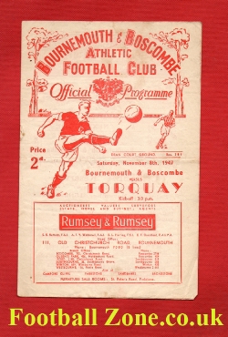 Bournemouth v Torquay United 1947