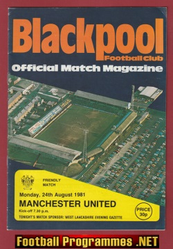 Blackpool v Manchester United 1981 – Man Utd Friendly