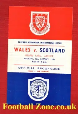 Wales v Scotland 1958 - Denis Law International 1st Goal Debut
