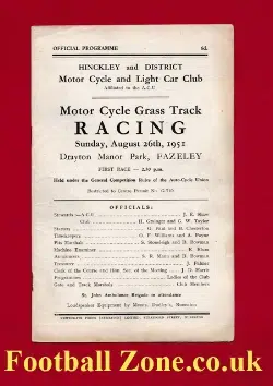 Hinckley Drayton Manor Grass Track Speedway 1951