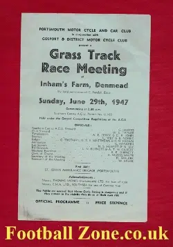 Portsmouth Inham's Farm Grass Track Speedway 1947