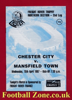 Chester City v Mansfield Town 1987 – L Cup