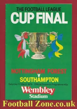 Southampton v Nottingham Forest 1979 – League Cup Final