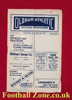 Oldham Athletic v Bury 1953