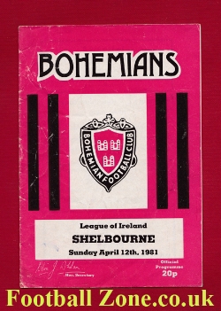 Bohemian v Shelbourne 1981 – Multi Autographed SIGNED