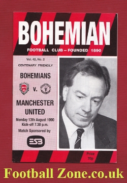 Bohemian v Manchester United 1990 – Pre Season Match in Ireland