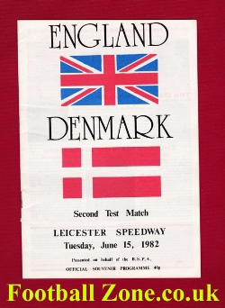 England Speedway v Denmark 1982 – at Leicester