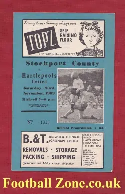 Stockport County v Hartlepool United 1963 - Auto Graham Beighton