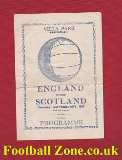 England v Scotland 1945 - Pirate - Aston Villa Park Birmingham