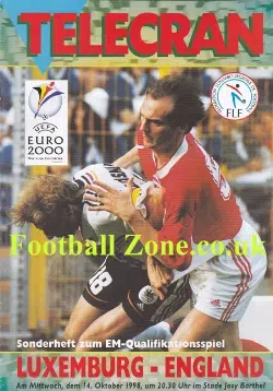 Luxembourg v England 1998 - Euro 2000 Stade Josy Barthel