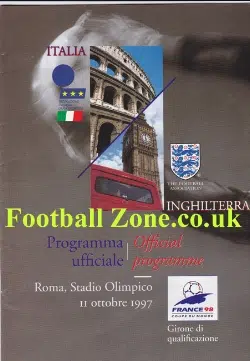 Italy v England 1997 - World Cup Qualifier in Rome