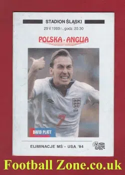 Poland v England 1993 - World Cup 94 -  Stadion Slask