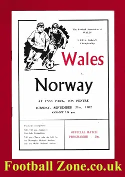 Wales v Norway 1982 – U21 Championships