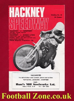 Hackney Speedway v Newport 1971 + Kings Lynn