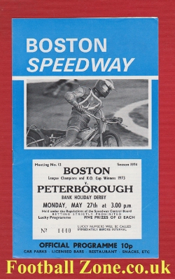 Boston Speedway v Peterborough 1973
