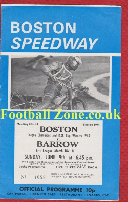 Boston Speedway v Barrow 1974