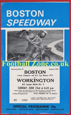 Boston Speedway v Workington 1974