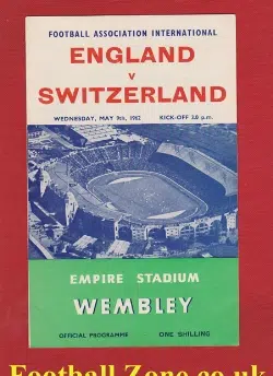 England v Switzerland 1962