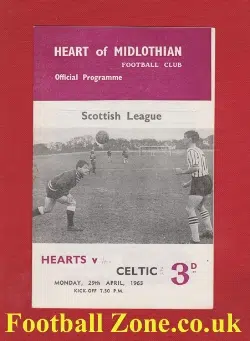 Heart Of Midlothian v Glasgow Celtic 1963