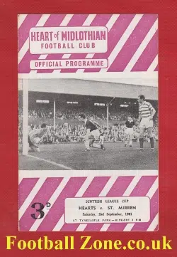 Heart Of Midlothian v St Mirren 1961