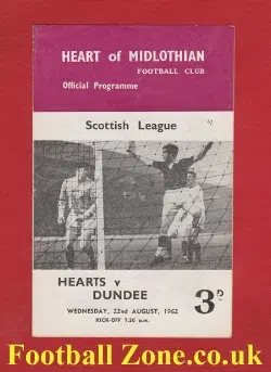 Heart Of Midlothian v Dundee 1962