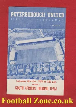 Peterborough United v South Africa Touring Team 1958