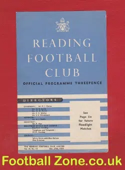 Reading v Dundee 1954 - 1st Time - First