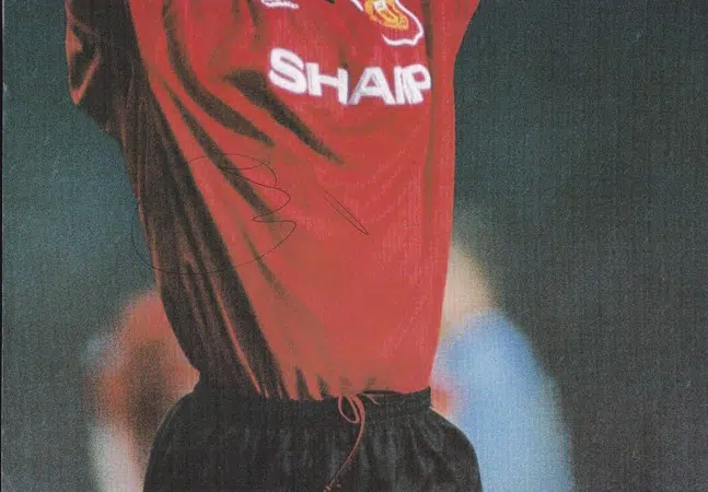 Manchester United Andy Cole Signed Picture Poster