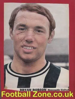 Newcastle United Bryan Robson Autograph 1970s