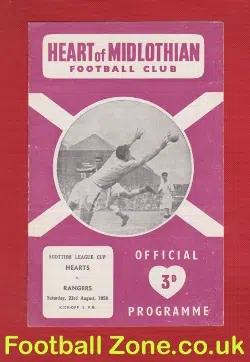 Heart Of Midlothian v Glasgow Rangers 1958