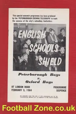 Peterborough Boys v Oxford Boys 1964 - Schools Shield