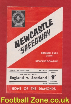England Speedway v Scotland 1964 – at Newcastle