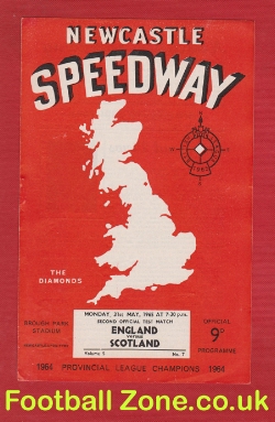 England Speedway v Scotland 1965 – at Newcastle