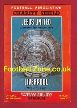 Liverpool v Leeds United 1974 - Charity Shield