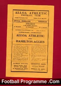 Alloa Athletic v Hamilton Academical 1963