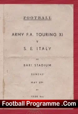 Army v SE Italy – Bari Stadium 1945 – Matt Busby War Time