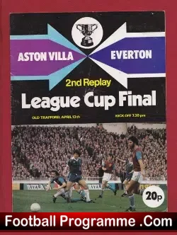 Aston Villa v Everton 1977 – League Cup Final 2nd Replay