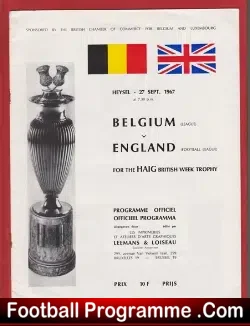 Belgium v England 1967